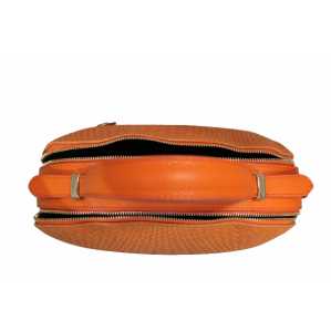 Дамска чанта  естествена кожа цвят оранжев код:200128-13