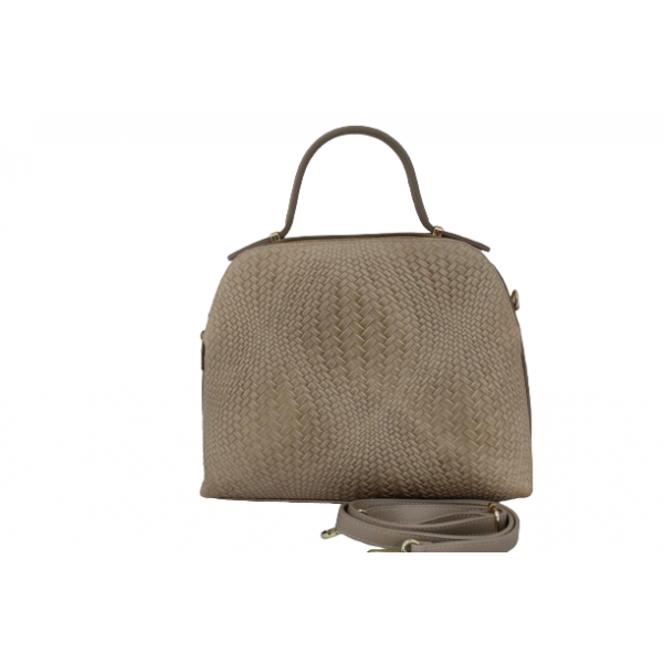 Дамска чанта  от  естествена кожа цвят капучино код:200128-14