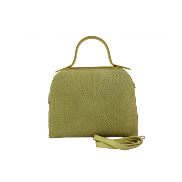 Дамска чанта от   естествена кожа цвят лъчисто жълт  код:200128-15
