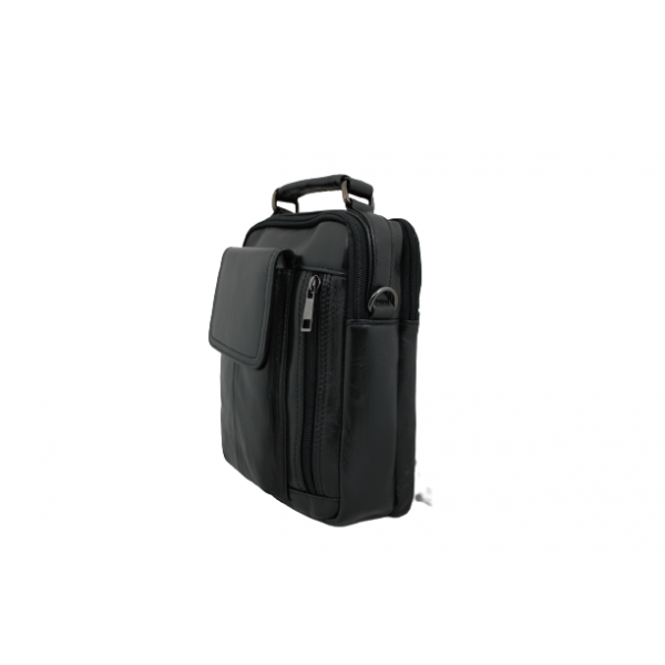 Мъжка чанта от естествена кожа цвят черен код:100604