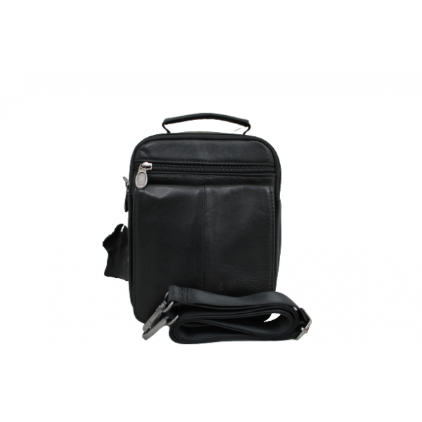 Мъжка чанта от естествена кожа цвят черен код:100608