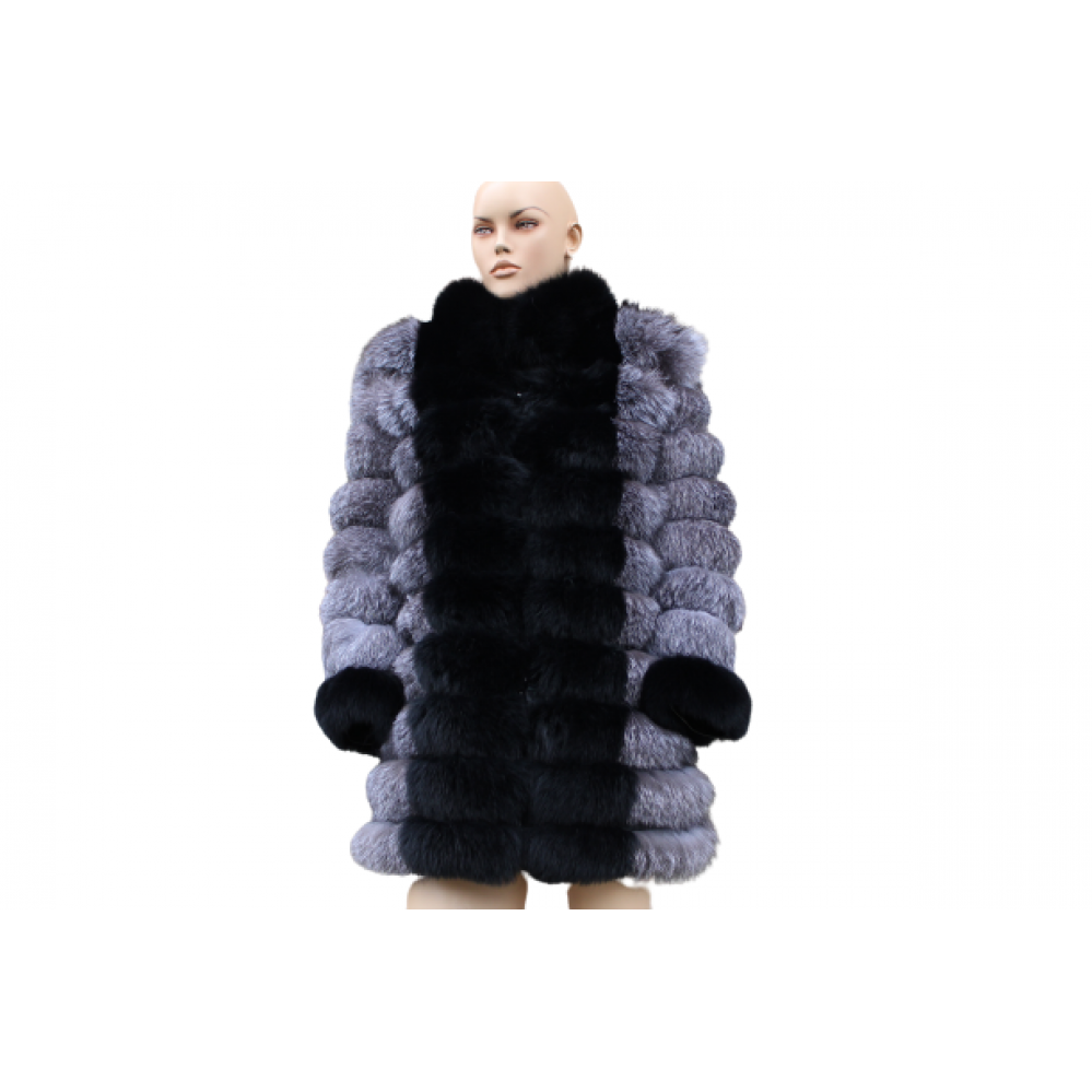 Луксозно Дамско Палто от Естествен Косъм 6 в 1 код:700276