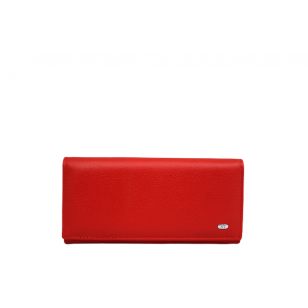 Дамски портфейл естествена кожа цвят червен код:90028