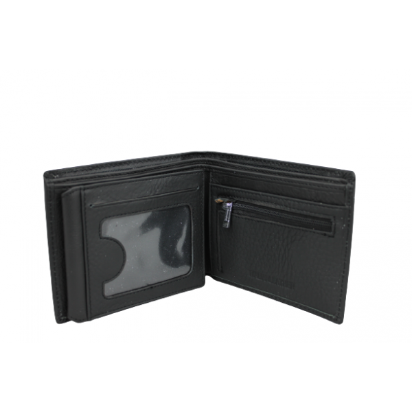 МЪЖКИ ПОРТФЕЙЛ ОТ ЕСТЕСТВЕНА КОЖА ЦВЯТ ЧЕРЕН КОД:90002