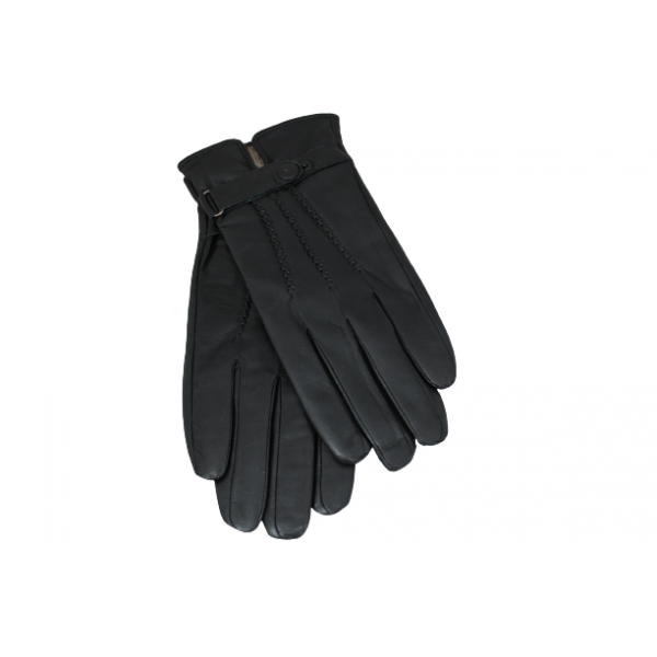 Мъжки ръкавици от естествена Агнешка Кожа цвят черен код:300214