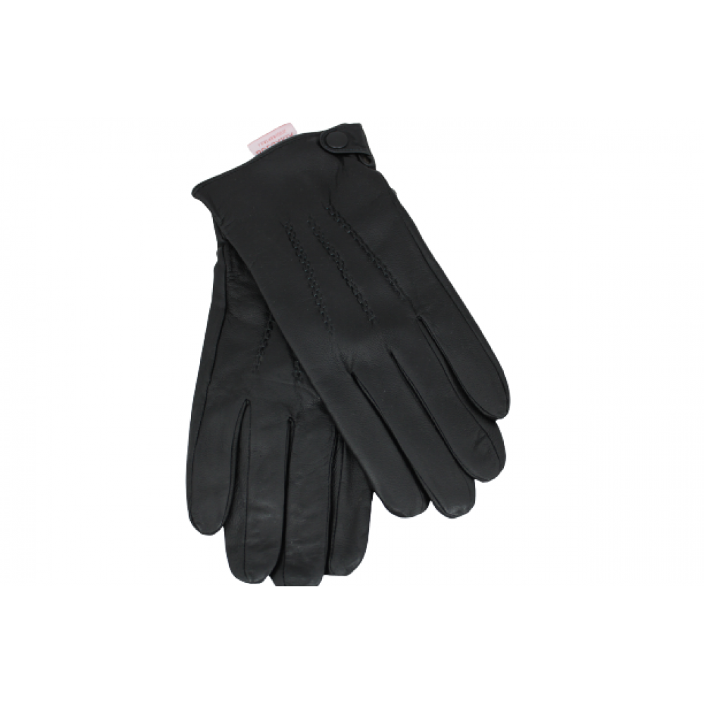 Мъжки ръкавици от естествена Агнешка Кожа цвят черен код:300215