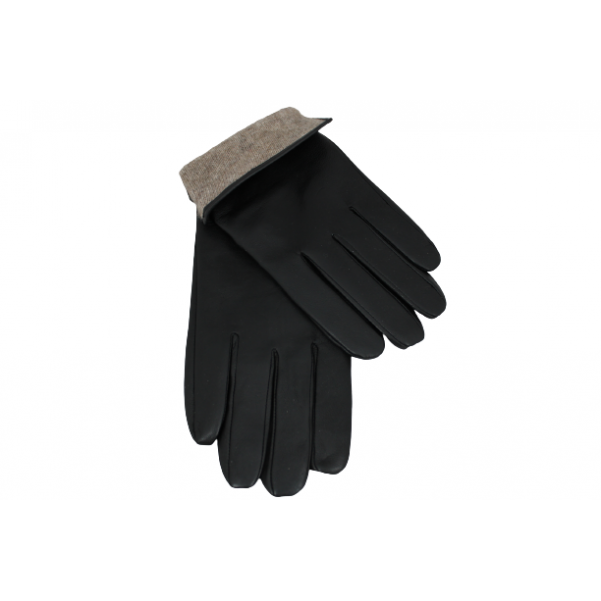 Мъжки ръкавици от естествена Агнешка Кожа цвят черен код:300217