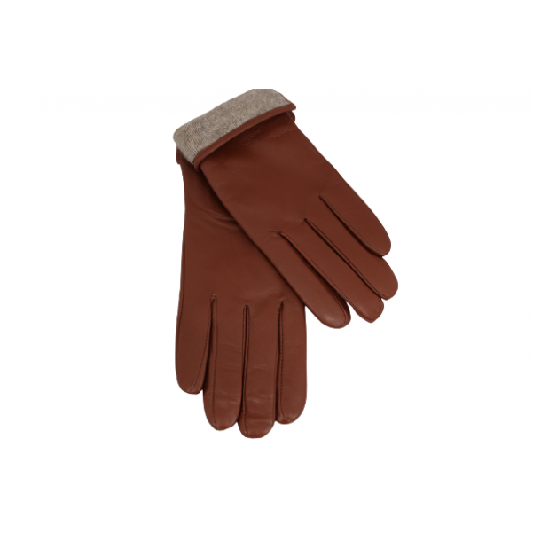 Дамска ръкавици от естествена кожа цвят Кафяв код:90052