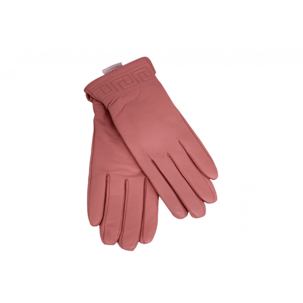 Дамска ръкавици от естествена кожа цвят розов код:90054