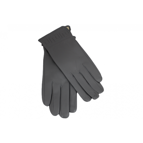 Дамска ръкавици от естествена кожа цвят сиво код:90054