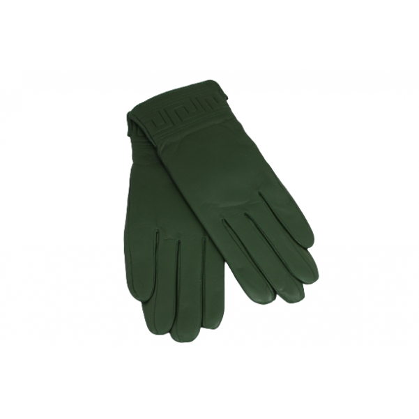 Дамска ръкавици от естествена кожа цвят зелено код:90054