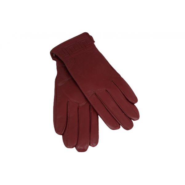 Дамска ръкавици от естествена кожа цвят бордо код:90054