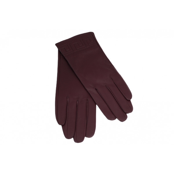 Дамска ръкавици от естествена кожа цвят лилав код:90054