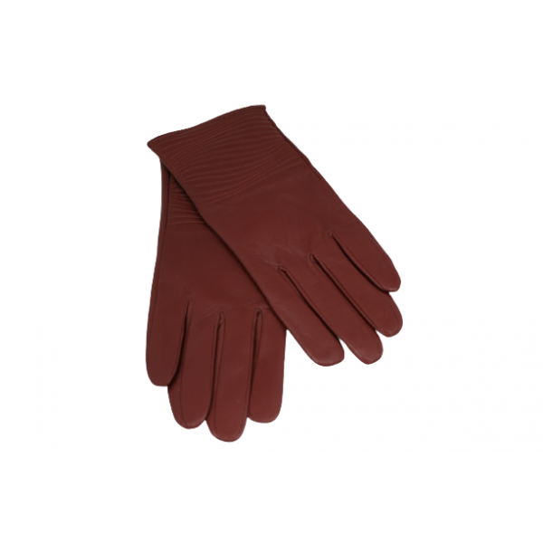 Дамска ръкавици от естествена кожа цвят кафяв код:90017