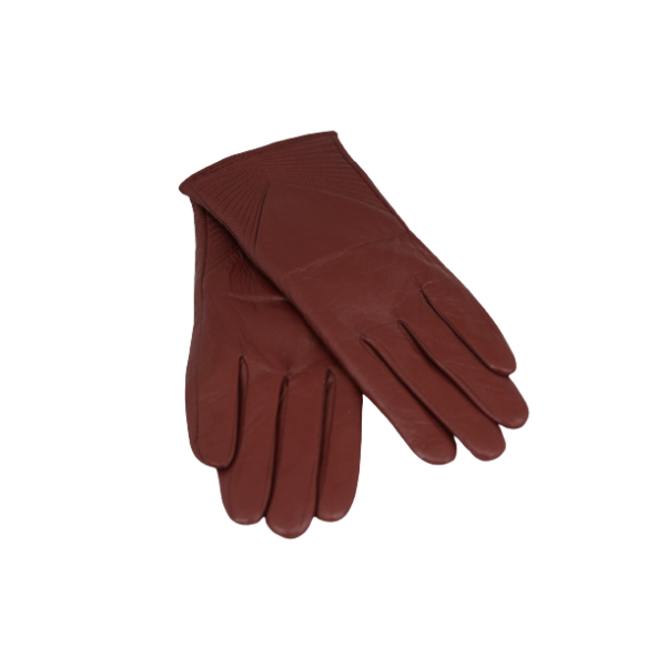 Дамска ръкавици от естествена кожа цвят кафяв код:90018