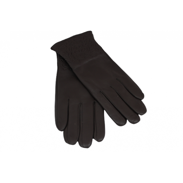 Дамски  Ръкавици от Естествена Кожа цвят тъмно кафяв код:90053
