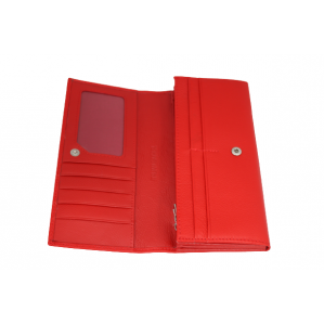 Дамски портфейл естествена кожа цвят червен  код:90026