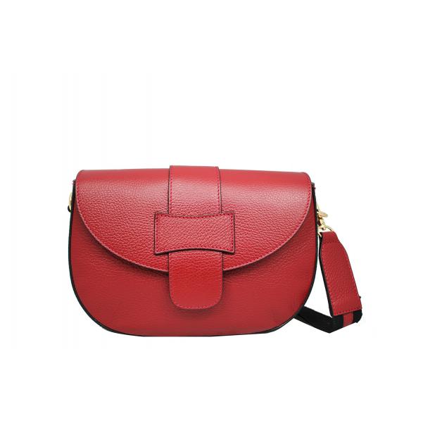 Дамска Чанта от Естествена кожа цвят червен