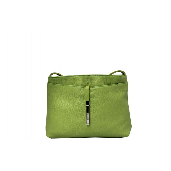 Дамска Чанта от Естествена кожа цвят светло зелен