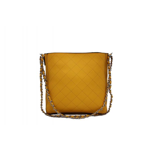 Дамска Чанта от Еко Кожа цвят жълт