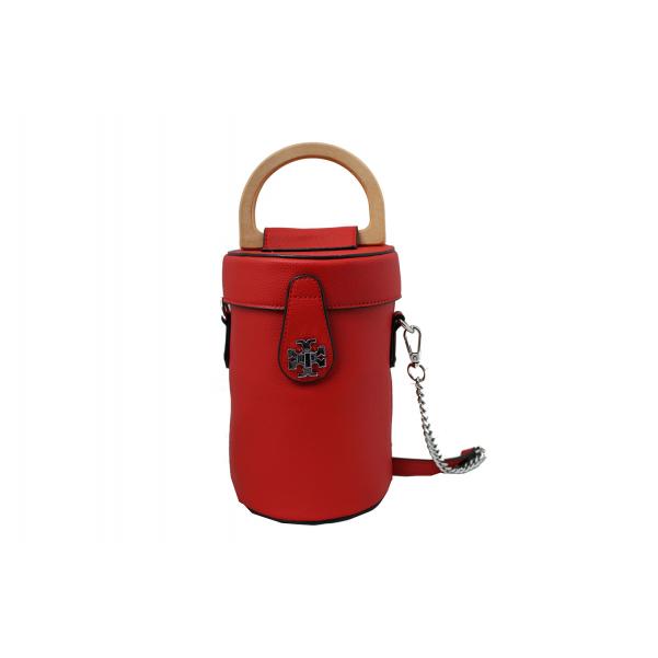 Екстравагантна малка Дамска Чанта от Еко Кожа цвят червен
